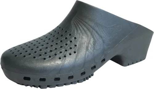 Vista 2 de CALZURO Zuecos de trabajo clásicos con agujeros, zuecos de trabajo unisex para mujeres y hombres, zapatos antideslizantes, zapatos de cocina de goma