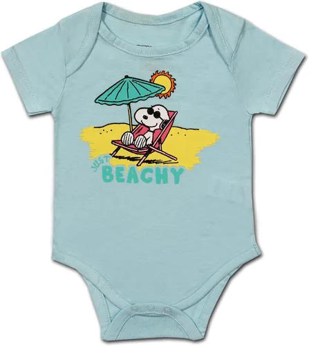 Vista 4 de Peanuts Snoopy Boys 3 Pack Bodysuits for Newborn MulticolorOrangeBlue