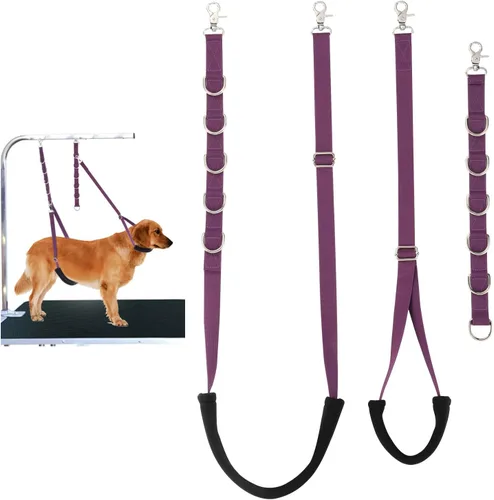 Vista 11 de Lazos de aseo para perros, correas para el vientre para mascotas, bandas para el vientre, color negro, herramientas de aseo cómodas y ajustables