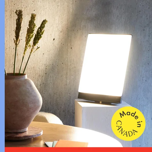 Vista 3 de Northern Light Technologies Boxelite Lámpara de Terapia de Luz Brillante de 10,000 Lux – Lámpara de Escritorio de Luz Solar de Espectro Completo Sin