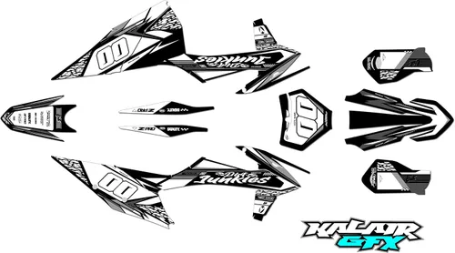 Vista 5 de Kit de gráficos para KTM Enduro 4-Stroke 250 XC-F, 350 XC-F y 450 XC-F años 2019, 2020, 2021 y 2022 Rugged Series Magenta 16 Mil - Adhesivo