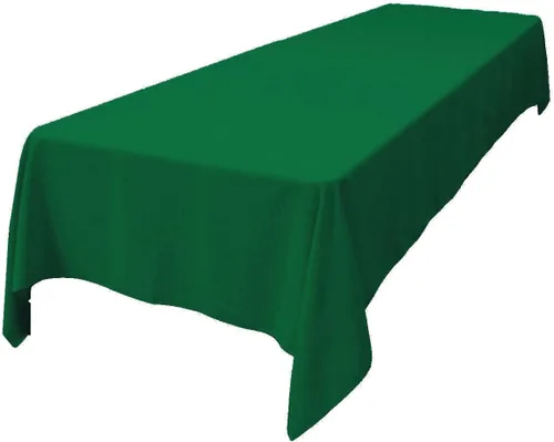 Vista 226 de LA Linen Mantel rectangular lavable de popelín de poliéster, resistente a las manchas y a las arrugas, cubierta de mesa 60x84, mantel de tela