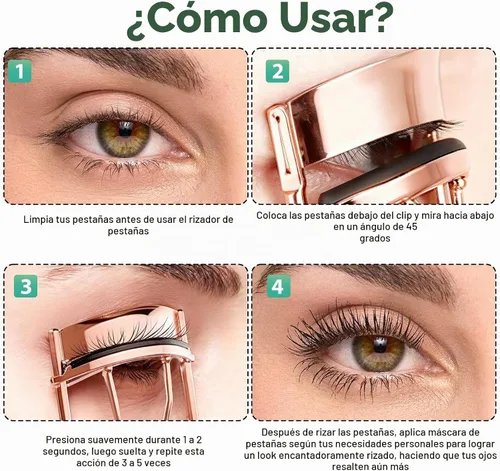 Vista 6 de Rizador de pestañas para ojos con capucha euramericano, asiático, rizado C