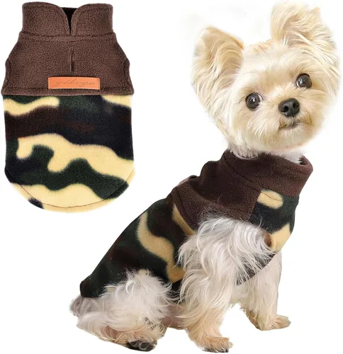 Vista 9 de Suéteres de forro polar para perros pequeños, niña y niño, suéter cálido y suave para mascotas, ropa festiva para gatos y perros, suéter