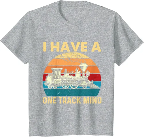 Vista 45 de Camiseta con texto en inglés "I Have A One Track Mind - Trainspotter Model Train Railroad, Negro, S