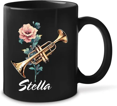Vista 13 de Taza de instrumentos personalizada 2023, amante del violín, taza de violín personalizada con nombre, regalo para violinista, taza de violín