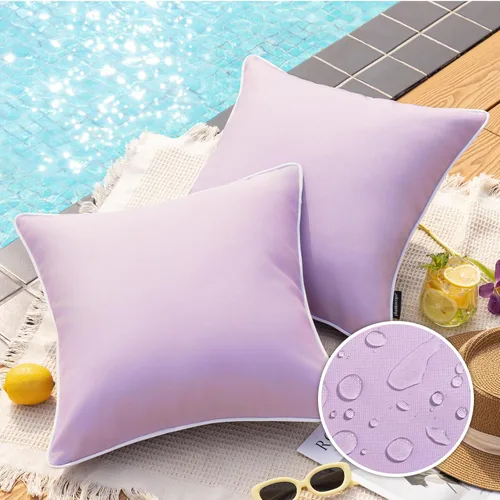Vista 32 de Phantoscope - Juego de 2 fundas de almohada y cojín cuadradas decorativas, impermeables, para intemperie, sofás, carpas, 18 x 18 pulgadas