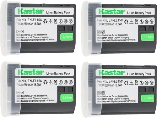 Vista 6 de Kastar Paquete de 1 batería de repuesto para Nikon Z 5 Z5, Z 6 Z6 Z6 II, Z 7 Z7 Z7 II Z 7 Q3 Z7Q3, Z 8 Z8, 1V1, D500, D600, D610, D750, D780, D800