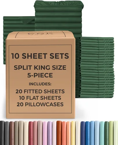 Vista 19 de Pack of 2, Twin Size 3 Piece Sheet Set - Breathable & Cooling - White