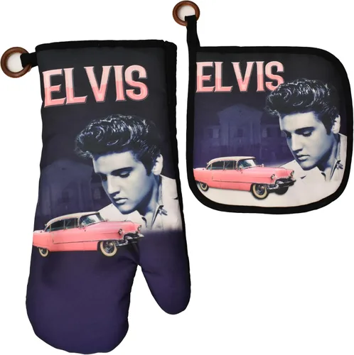 Vista 3 de Guitarra fijada 3 del mitón del horno del tenedor del pote de Elvis