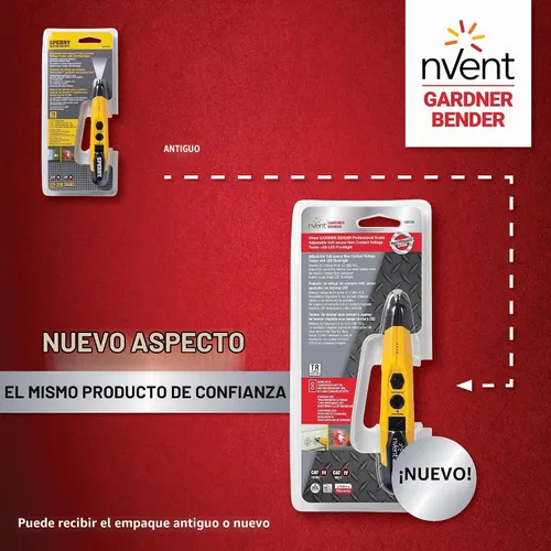 Vista 2 de Sperry Instruments VD6509 - Detector ajustable sin contacto con linterna, listado cETLus, 1, 5 almejas/probador de voltaje maestro, amarillo