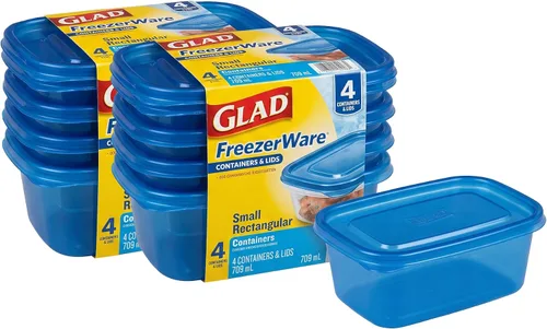 Vista 11 de Glad GladWare FreezerWare Recipientes rectangulares grandes, 64 onzas, 2