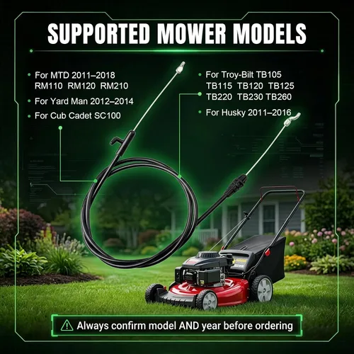 Vista 3 de 946-04703A Cable de control de cortacésped para MTD 2011-2018 RM110, RM120, RM210 Para Yard 2012-2014 y Cub Cadet SC100 Troy-Bilt TB105 TB220