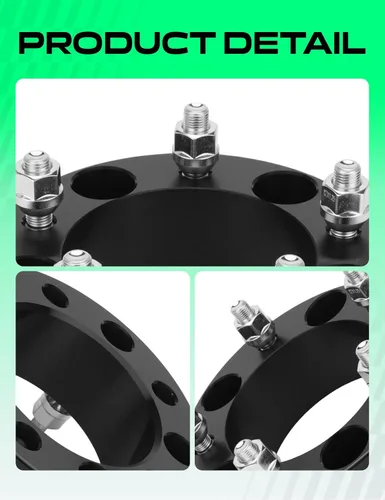 Vista 8 de YHTAUTO Espaciadores de rueda de 5 x 5.5 de 2 pulgadas compatibles con Chevrolet, modelos Suzuki, Tracker, Geo Tracker, espaciadores de neumáticos
