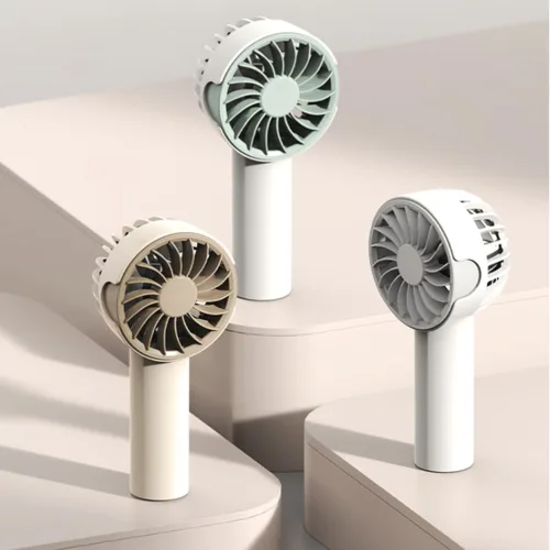Vista 2 de MOVEX Mini ventilador de mano portátil recargable, 3 velocidades de refrigeración personal USB, ventilador de viaje ligero de bolsillo para verano