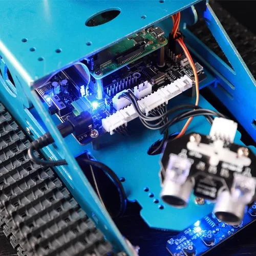 Vista 3 de Yahboom Kit de robot AI para chasis de tanque para Raspberry Pi 4B, kit de inicio de cámara Python, proyecto de ciencia electrónica programable DIY
