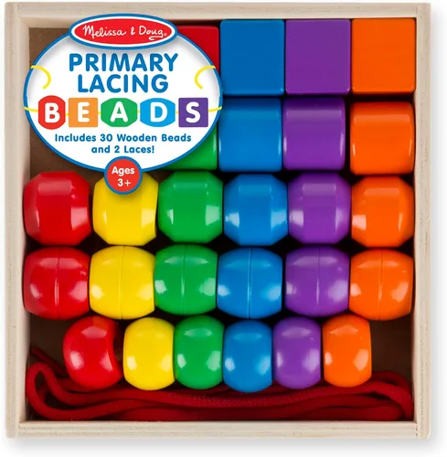 Vista 9 de Set de cuentas Melissa & Doug, con 30 cuentas y 2 cordones