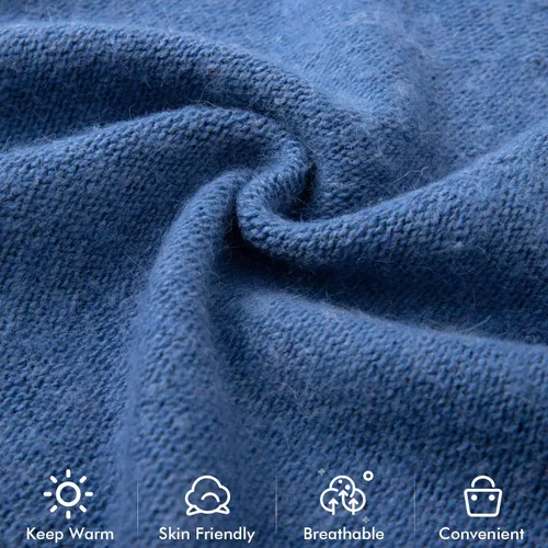Vista 5 de QUEENFUR Gorro de punto holgado para mujer gorro de esquí de cachemira gorro de invierno suave y cálido