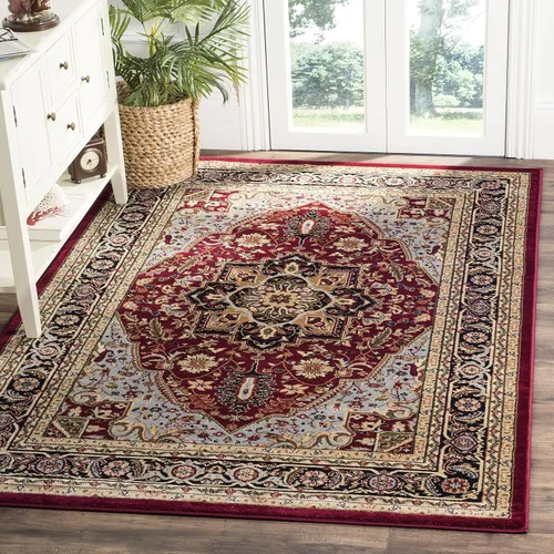 Vista 25 de SAFAVIEH Colección Lyndhurst Alfombra Decorativa - 2'3" x 4', marfil y rojo, diseño oriental tradicional, no desprende pelusa y de fácil cuidado