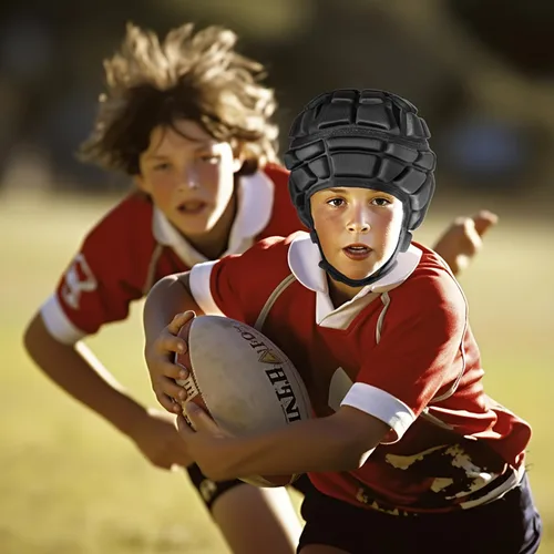 Vista 6 de Casco acolchado suave para bandera de fútbol 7v7 rugby ajustable para portero de fútbol para la cabeza, protección de portero deportivo, para niños