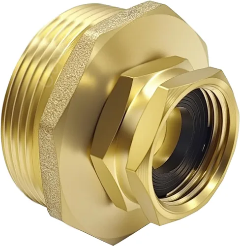 Vista 7 de Uenede Latón 3/4 "GHT hembra a 1/2" NPT hembra conector de manguera de jardín, 2PCS
