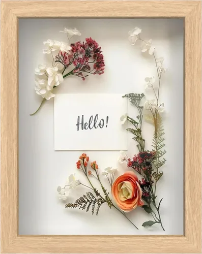 Vista 39 de FrameWorks Marco de Caja de Sombra de Madera Negra de 8" x 8" – Vitrina con Parte Trasera de Fieltro Suave, Caja de Memoria con Vidrio Templado