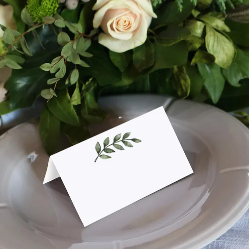 Vista 3 de 321Done Greenery - Tarjetas de lugar para colocar la mesa, juego de 24 tarjetas de nombre en blanco, tabla de asientos y tarjeta de posición