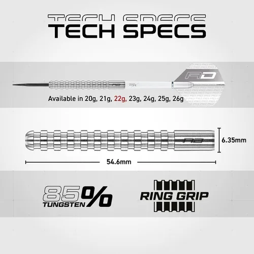 Vista 3 de RED DRAGON Javelin Original - Steel Tip Darts - 85% Tungsten- 20g-26g Range Professional Darts Set Hardcore 100 Micron Flights & Medium TRX Nylon