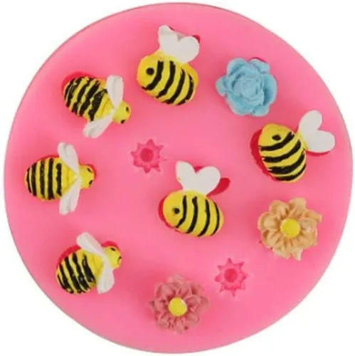 Vista 4 de Moldes de silicona de abeja decoración de pasteles de azúcar moldes de chocolate herramientas (17-467)