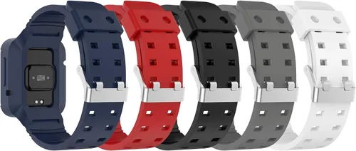 Vista 8 de FitTurn Correa de reloj con funda compatible con Xiaomi Mi Watch 2 Lite/Mi Watch 1 Lite, resistente a prueba de golpes para Redmi Watch 2/Watch 2 5