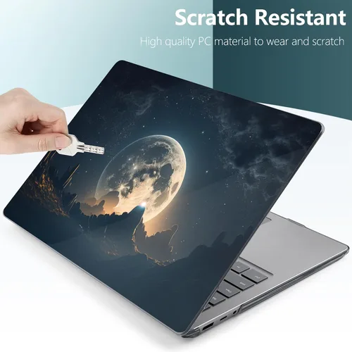 Vista 6 de Batianda Funda de alta calidad para laptop Microsoft Surface de 15 pulgadas 5 4 3 con reposamanos de metal, carcasa rígida de plástico transparente