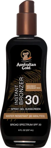 Vista 6 de Australian Gold Spray Gel Protector Solar con Bronceador Instantáneo SPF 15, 8 Onzas Hidrata y Humecta la Piel Espectro Amplio Resistente al