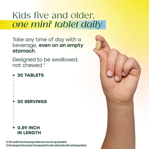 Vista 5 de MegaFood Kids One Daily - Vitaminas para niños - Con vitamina B, vitamina C, vitamina D y zinc - Suplemento de salud ósea y apoyo inmunológico - Sin