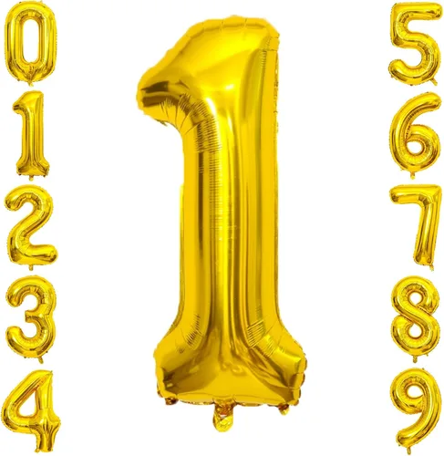 Vista 187 de Globos gigantes de números negros de 40 pulgadas, globos de aluminio de Mylar con helio para cumpleaños, globo número 0 para decoración de fiestas
