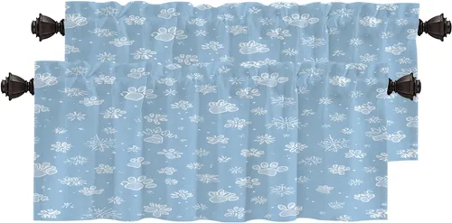 Vista 17 de Cortinas opacas de poliéster multicapa para ventanas de padre e hijo, 2 unidades, 26 x 24 pulgadas