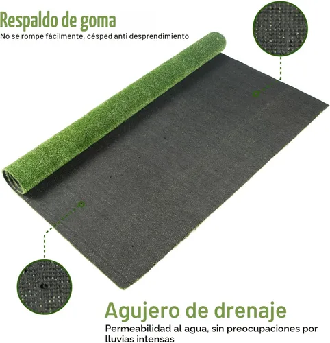 Vista 5 de GLOBREEN Almohadilla de césped para perro, tamaño grande - 2 pies x 6 pies, césped de entrenamiento sanitario para perros, césped artificial