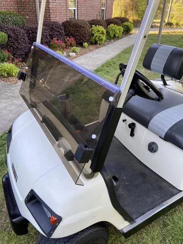 Vista 5 de HECASA Parabrisas plegable ahumado 2 en 1 compatible con parabrisas plegable Yamaha G14 G16 G19 1995-2003