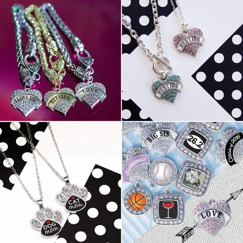 Vista 7 de Inspired Silver - Collar de plata con colgante de corazón de 18.0in con circonita cúbica