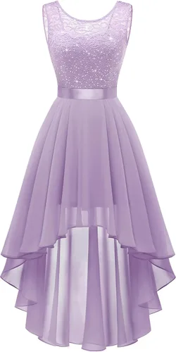 Vista 23 de BeryLove Vestido de cóctel de encaje formal para mujer, fiesta de invitada Negro