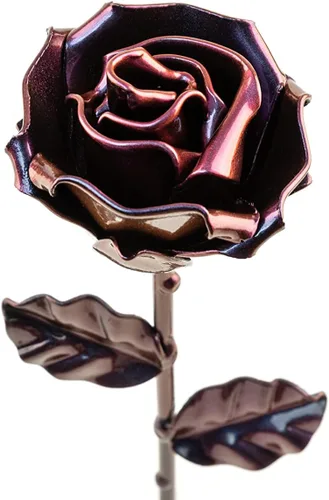 Vista 3 de Forging Art Bcn® Rosa eterna forjada de hierro forjado a mano (púrpura)