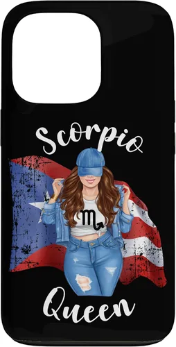Vista 10 de Funda para iPhone 16 Puertorriqueña Escorpio Reina de Puerto Rico Morena