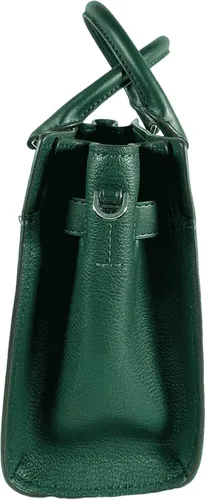 Vista 3 de Michael Kors Hamilton Kay Lock - Bolso cruzado de cuero pequeño, color verde joya, Verde