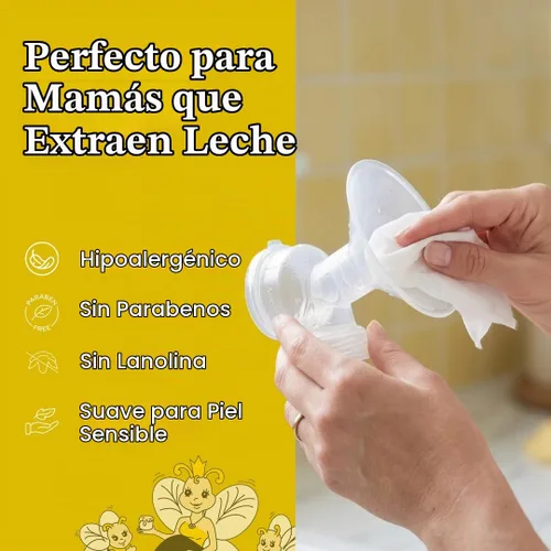 Vista 4 de BELLA B Nipple Nurture - Toallitas para extractor de leche de limpieza rápida, 3 paquetes de toallitas calmantes hipoalergénicas y sin parabenos
