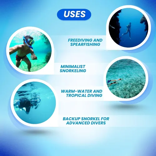 Vista 7 de Buceo Comocean última intervensión Buceo Semi seco silicona J Snorkel w/Protección contra salpicaduras
