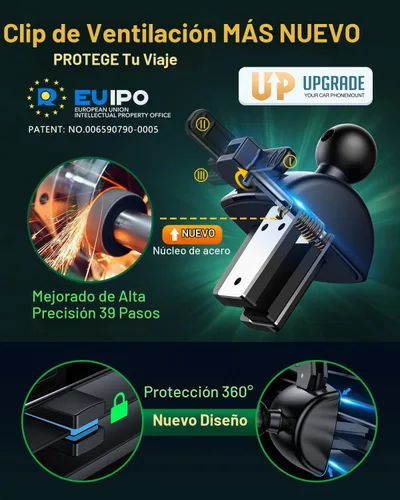 Vista 7 de VANMASS [Versión Pro] Soporte Universal para Teléfono de Coche [Ventosa Super Fuerte] Soporte de Teléfono para Salpicadero, Soporte de Teléfono