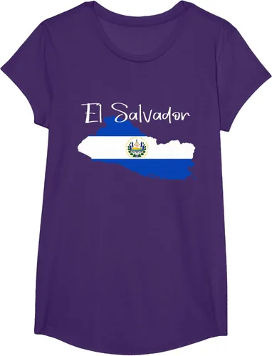 Vista 15 de Camiseta con la bandera de El Salvador, mapa de El Salvador, camiseta de Salvador para mujer
