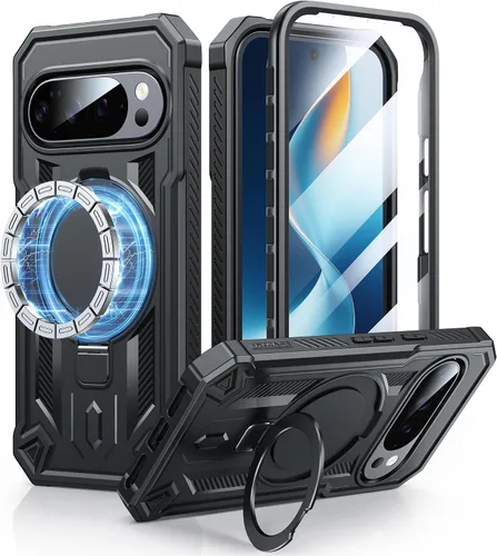 Vista 13 de FNTCASE para Google Pixel 10-Pro-XL Funda: para 9 Pro XL con soporte de anillo soporte magnético grado militar a prueba de golpes funda protectora