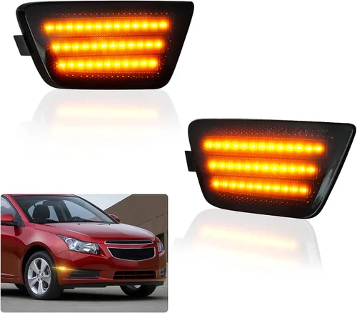 Vista 9 de Ensemble de luces de marcador lateral LED Bestview, lámparas de señal de estacionamiento para parachoques delantero compatibles para Chevy Cruze