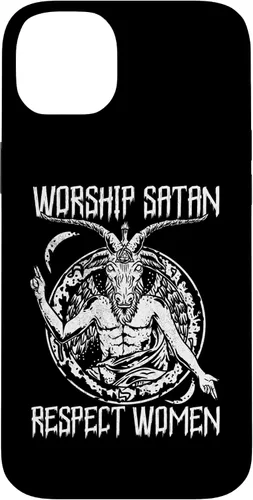 Vista 15 de Worship Satan Respect Women I Satanic Goat Head Case for iPhone 16