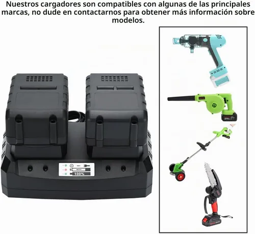Vista 5 de Base de Carga Rápida de Doble Puerto de 21 V, Cargador Dual Rápido Compatible con Batería de Iones de Litio de 21 V de SHINTYOOL